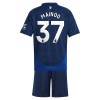 Conjunto (Camiseta+Pantalón Corto) Manchester United Mainoo 37 Segunda Equipación 2024-25 - Niño